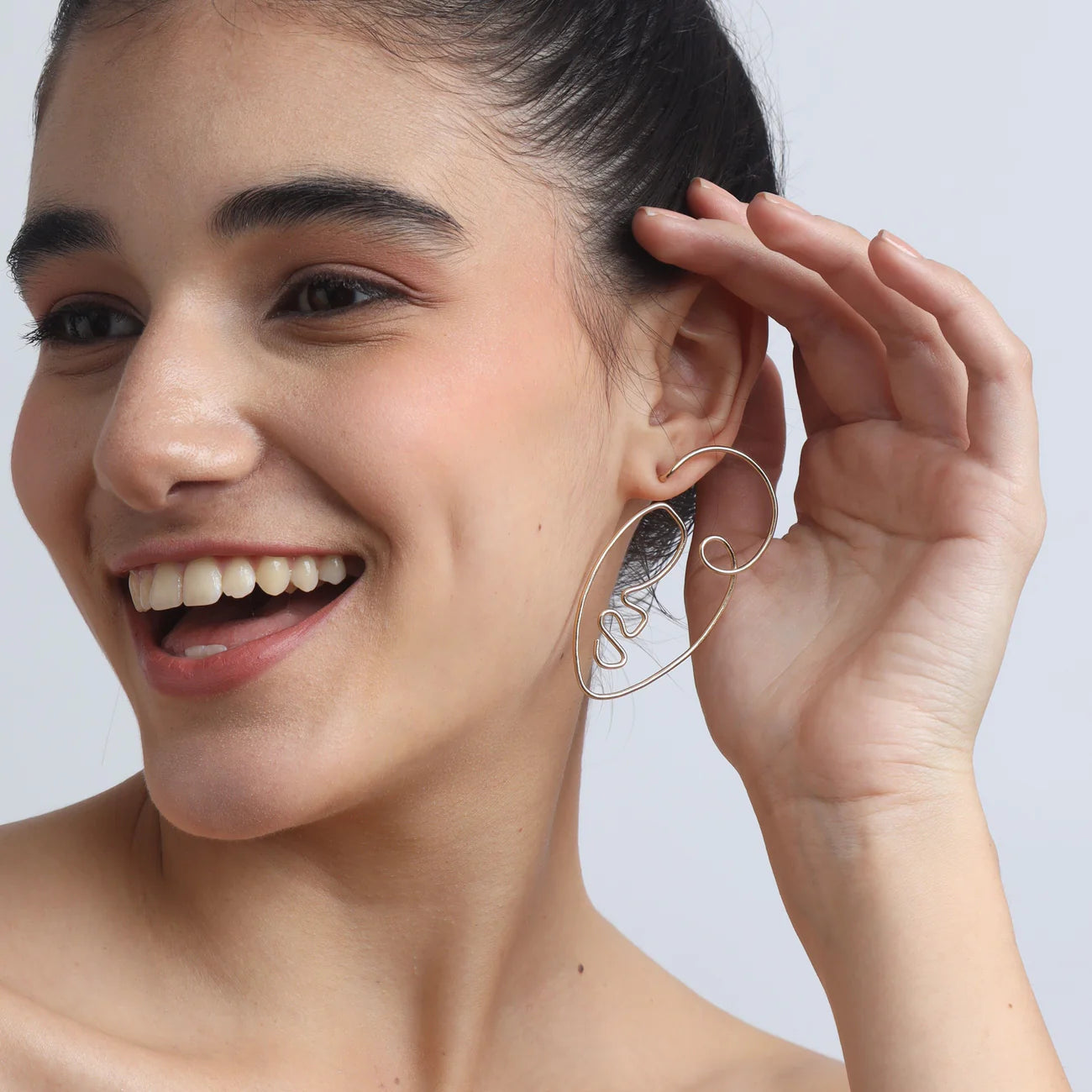 Quirky Wire Face Dangler Earrings