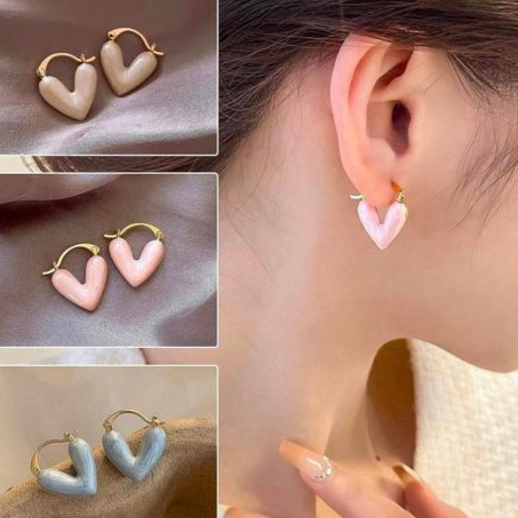 Glazed Heart Earrings