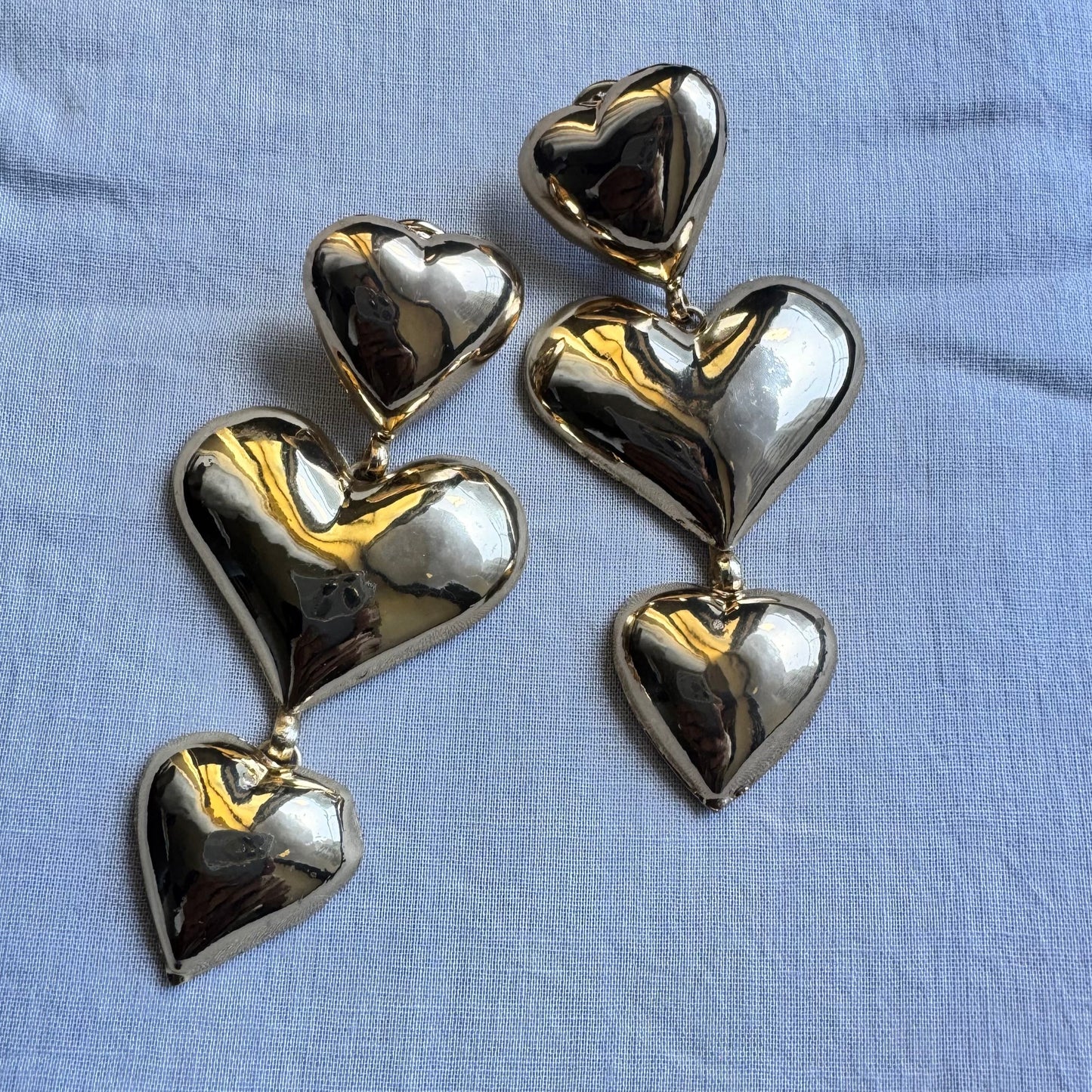 Triple Heart Earrings