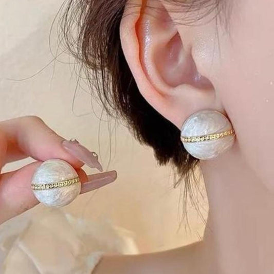Oil Painting Round Earrings