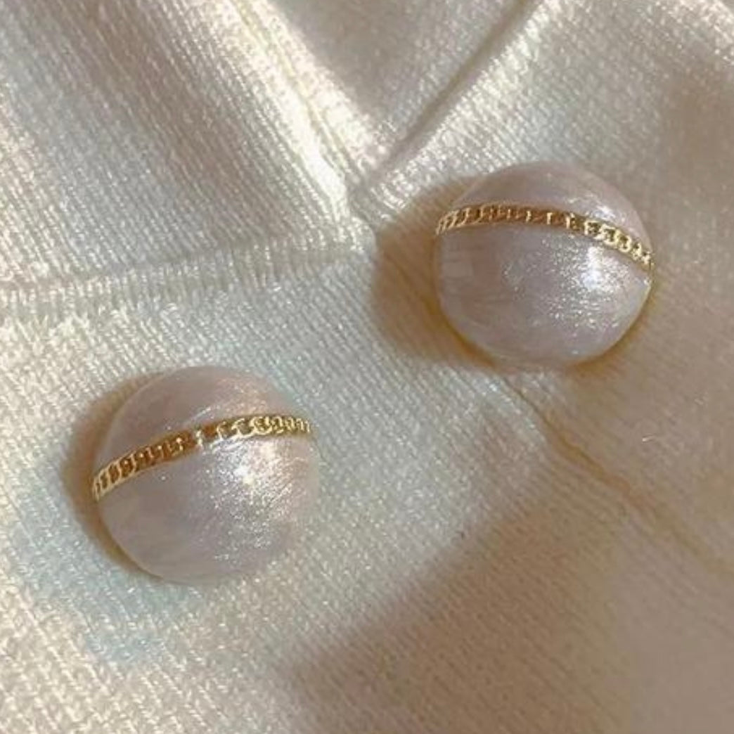 Oil Painting Round Earrings