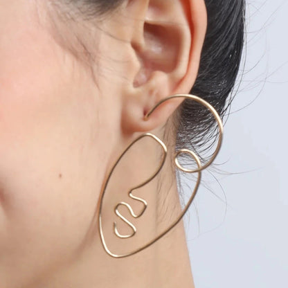 Quirky Wire Face Dangler Earrings