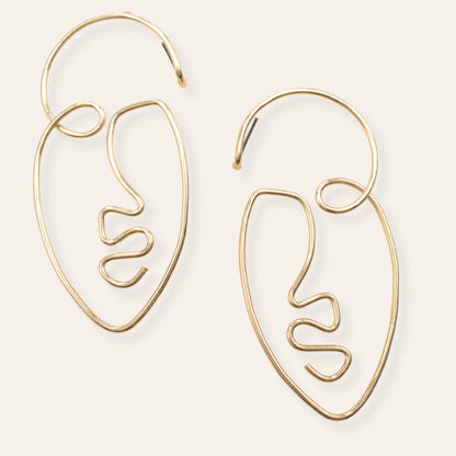 Quirky Wire Face Dangler Earrings