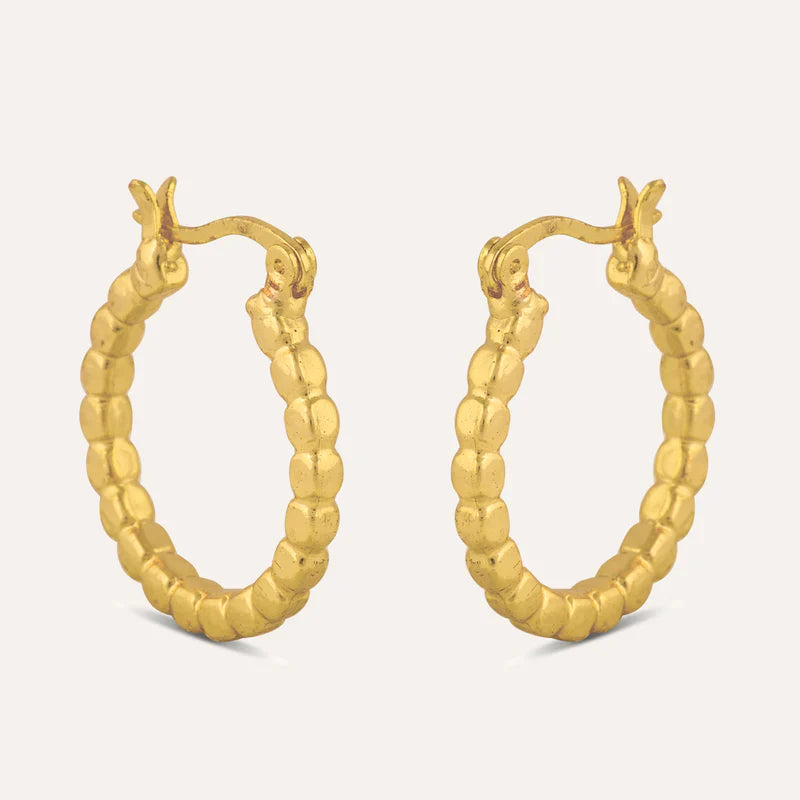 Gold Plated Hoops Combo Set