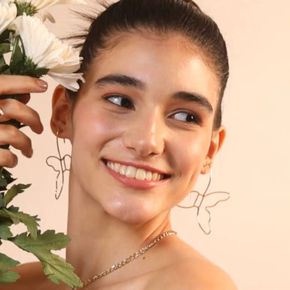 Wire Butterfly Earrings