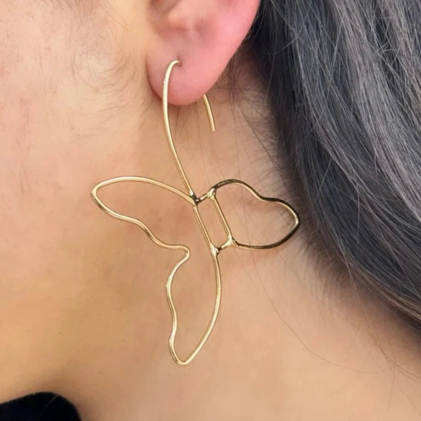 Wire Butterfly Earrings