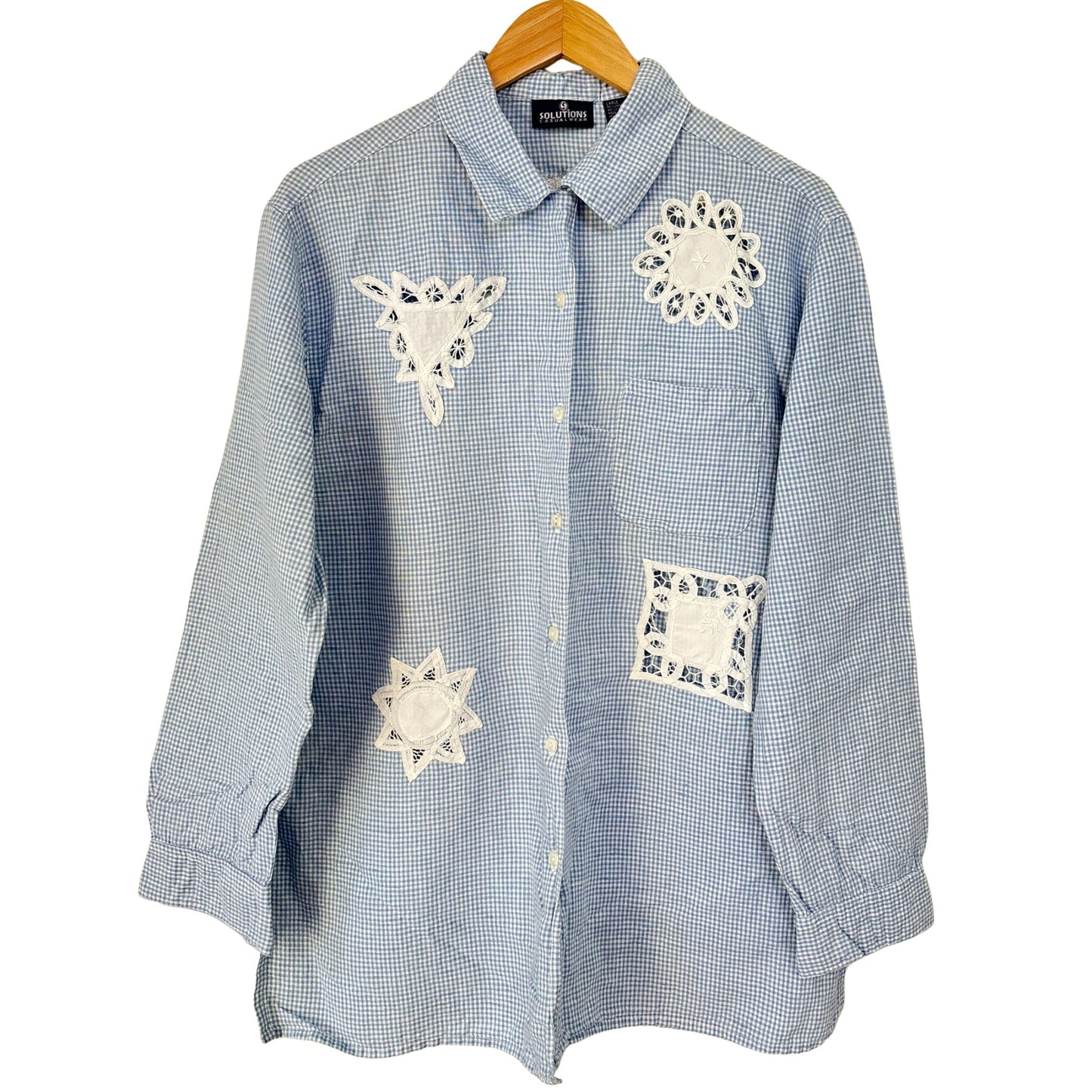 Lace Patch Gingham