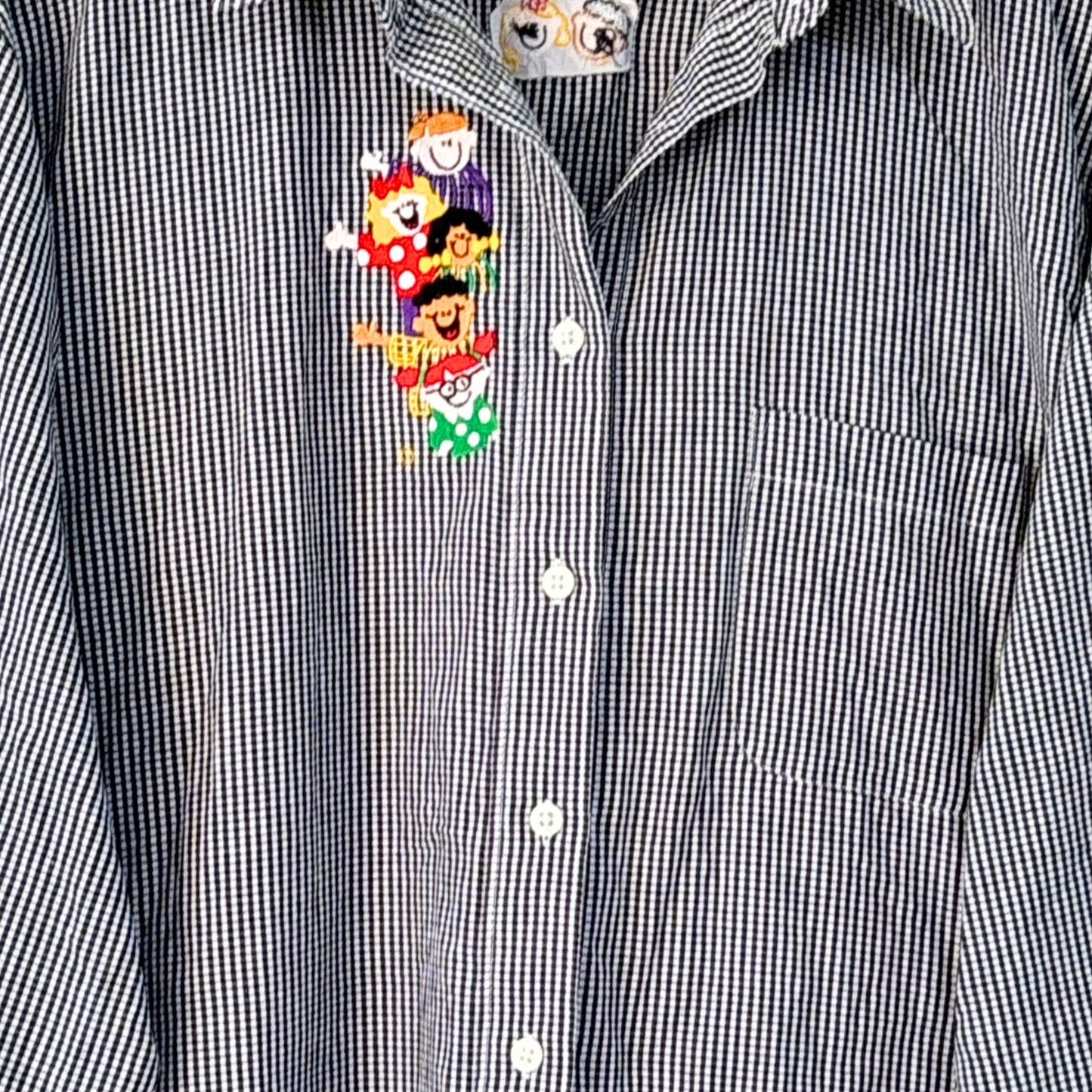 Cartoon Stack Pinstripe Shirt