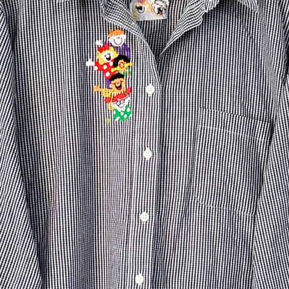 Cartoon Stack Pinstripe Shirt