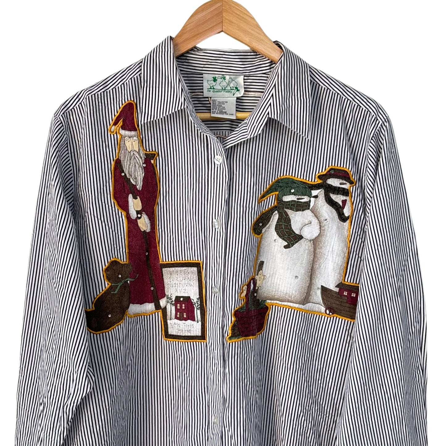 Snowman Santa Stripe Shirt