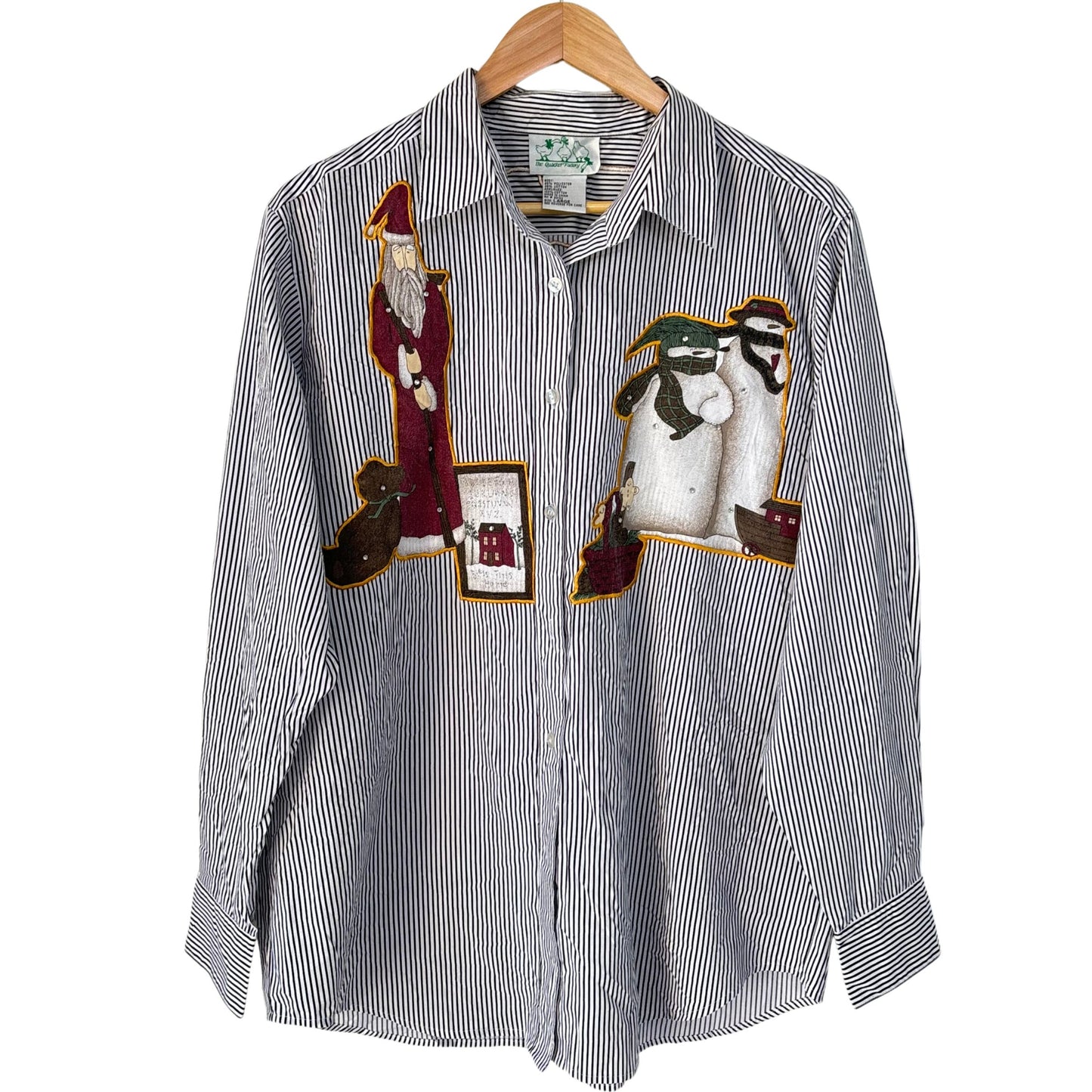 Snowman Santa Stripe Shirt