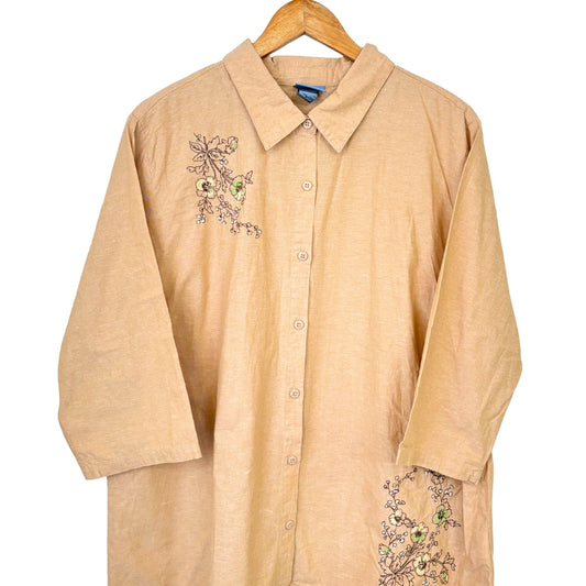 Beige Bloom Button Bliss