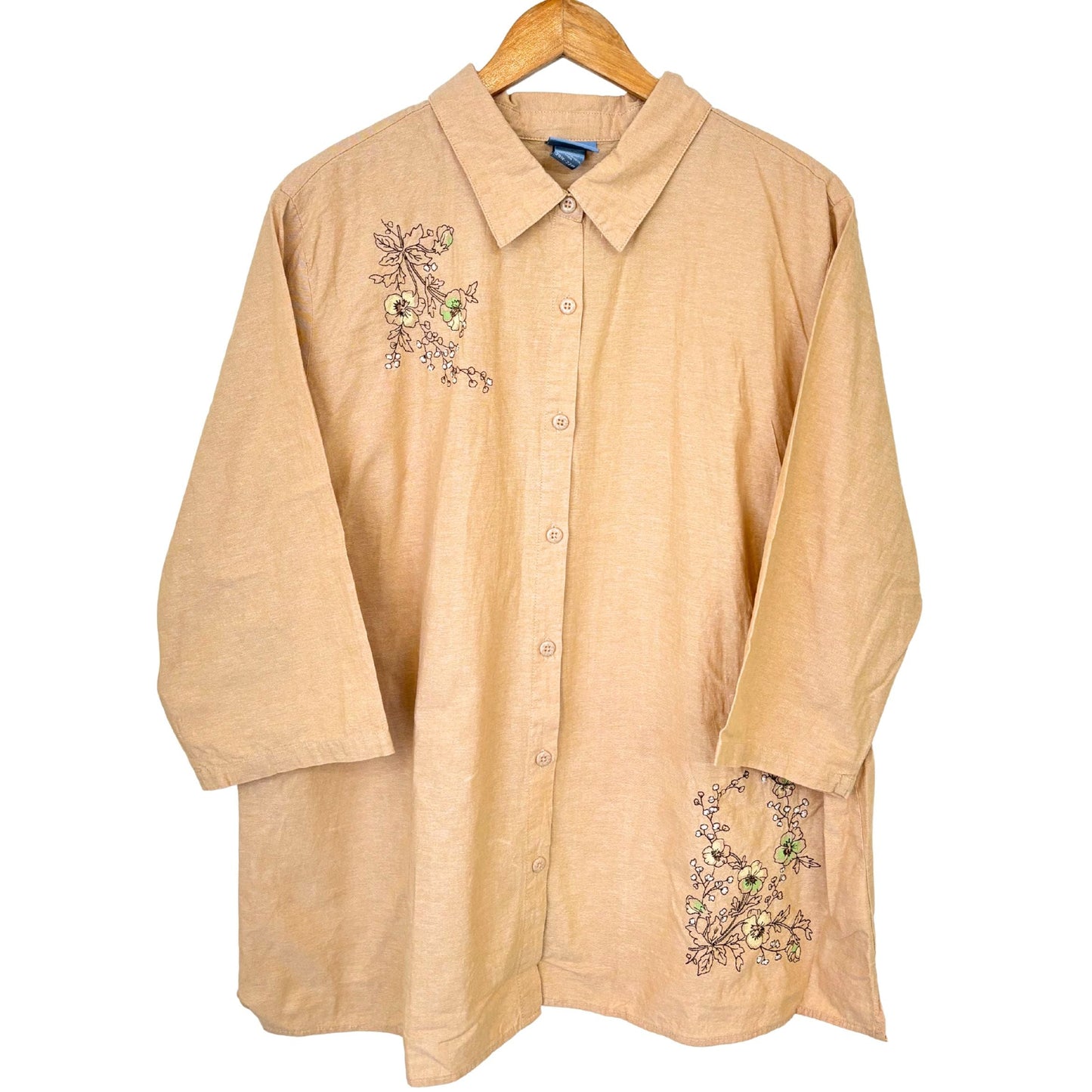 Beige Bloom Button Bliss