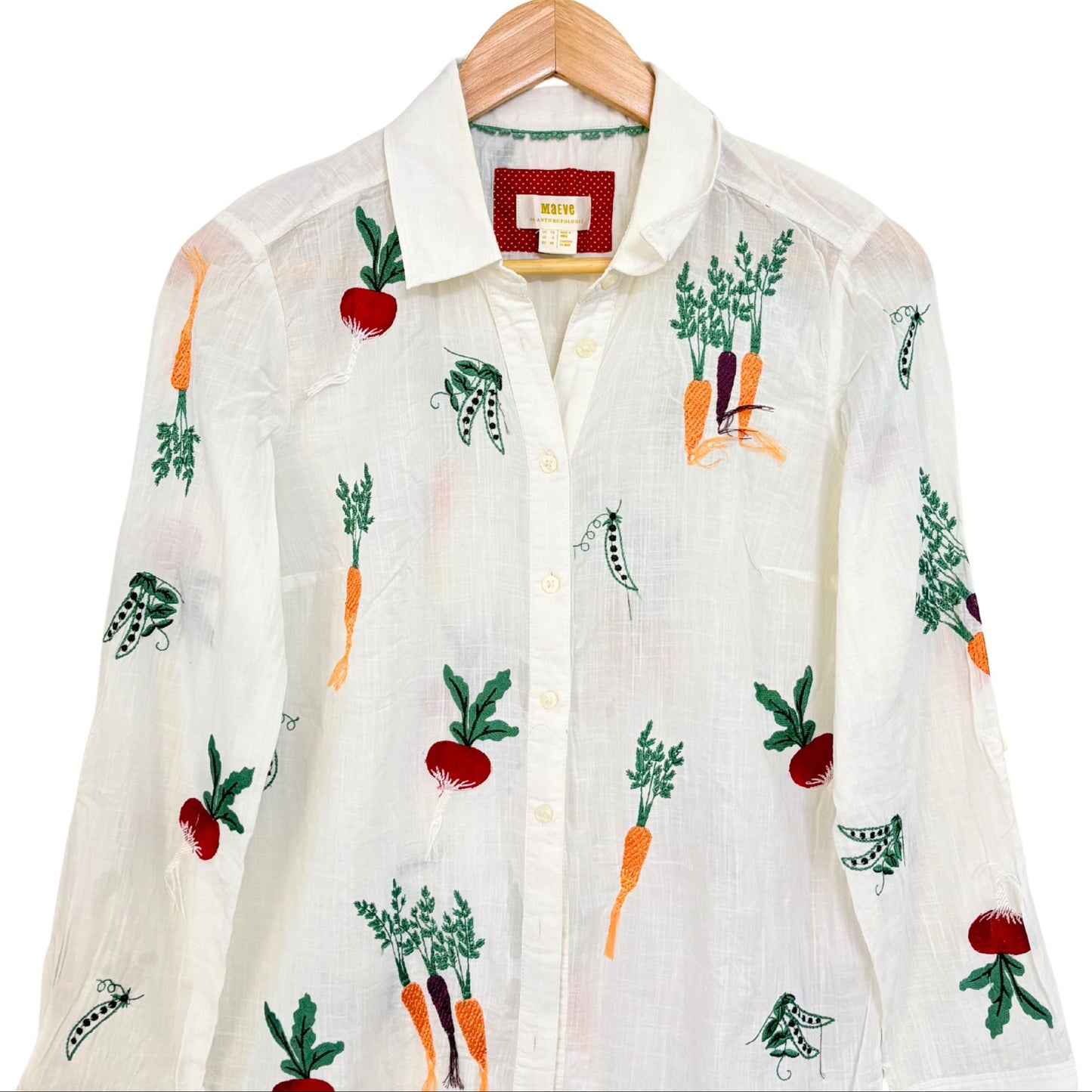 Garden Veggie Embroidered