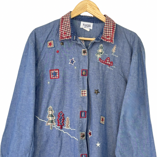 Plaid Collar Cabin Sleigh