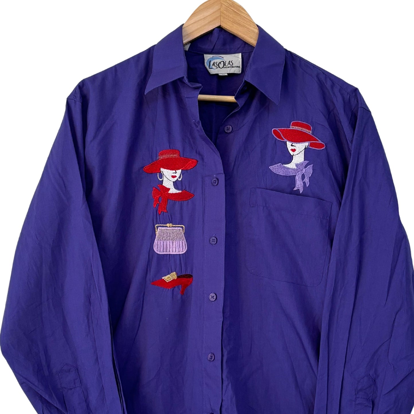 Royal Blue Lady Embroidered