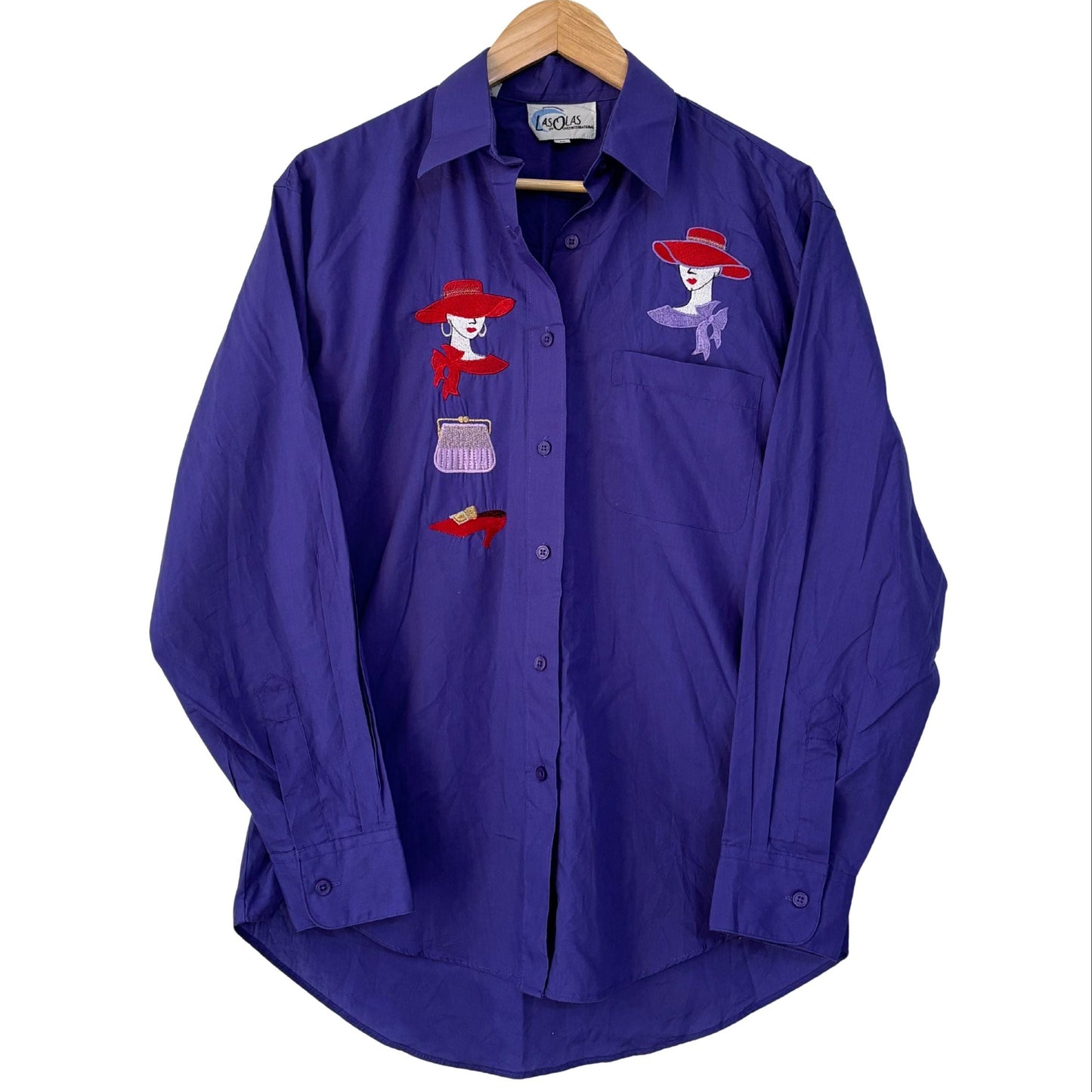 Royal Blue Lady Embroidered
