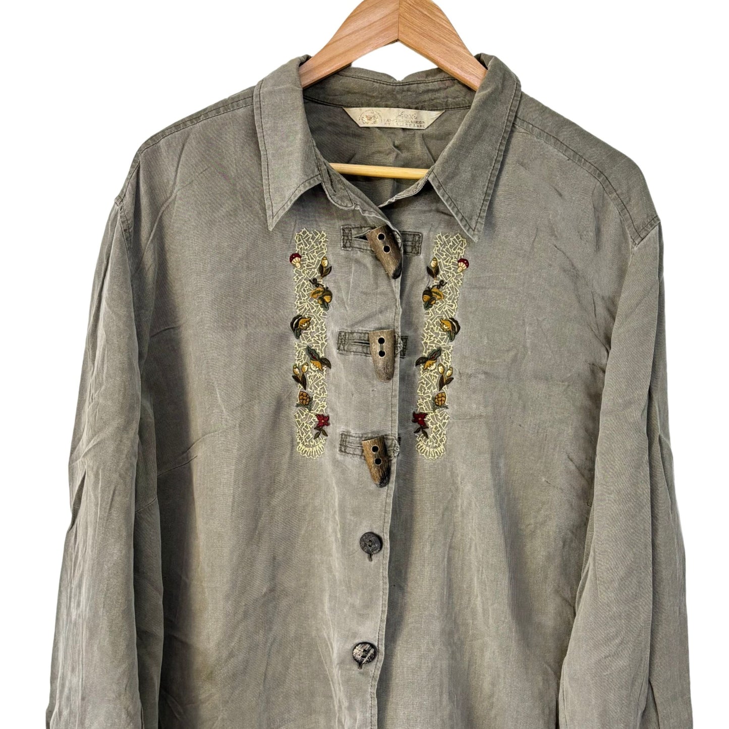 Olive Toggle Embroidered