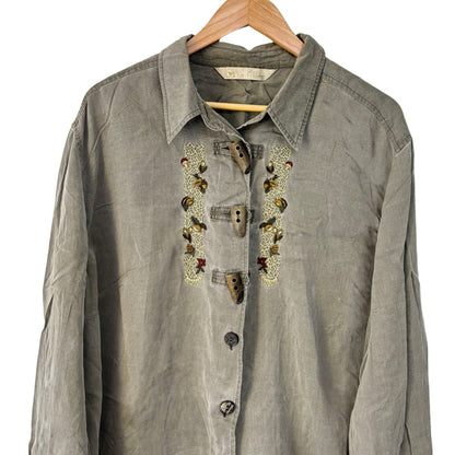 Olive Toggle Embroidered
