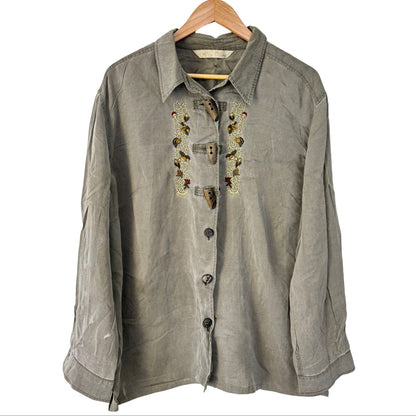 Olive Toggle Embroidered
