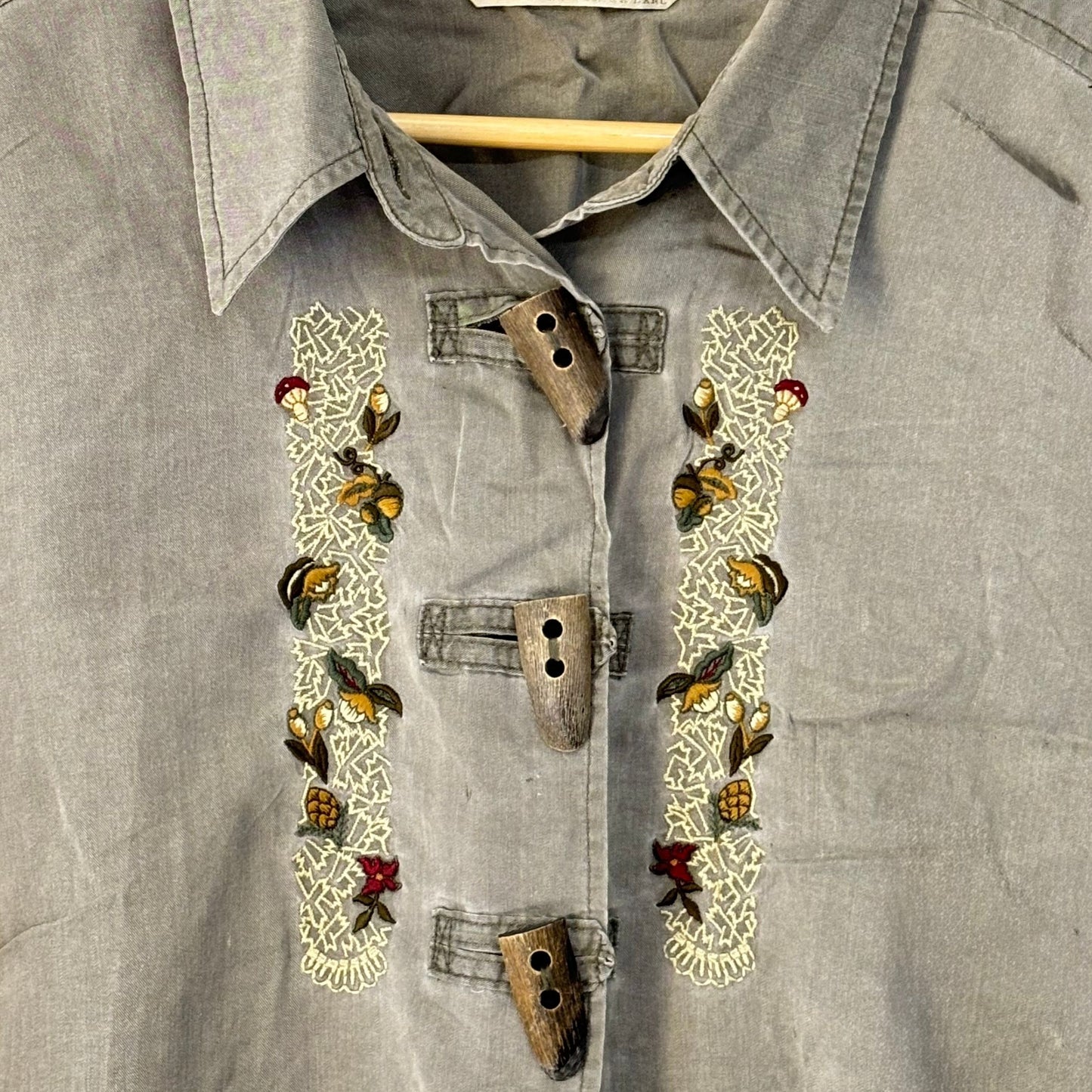 Olive Toggle Embroidered