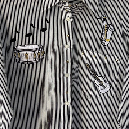 Striped Music Note