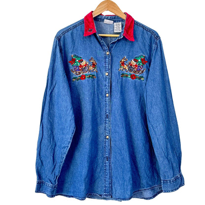 Denim Santa Sleigh