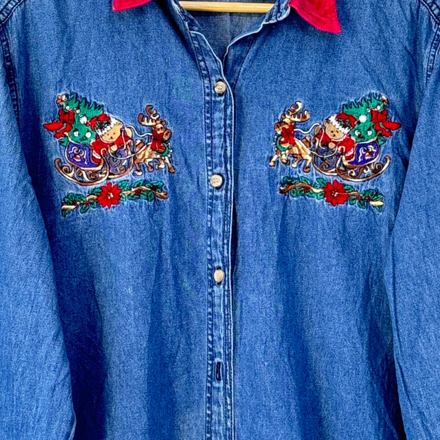 Denim Santa Sleigh