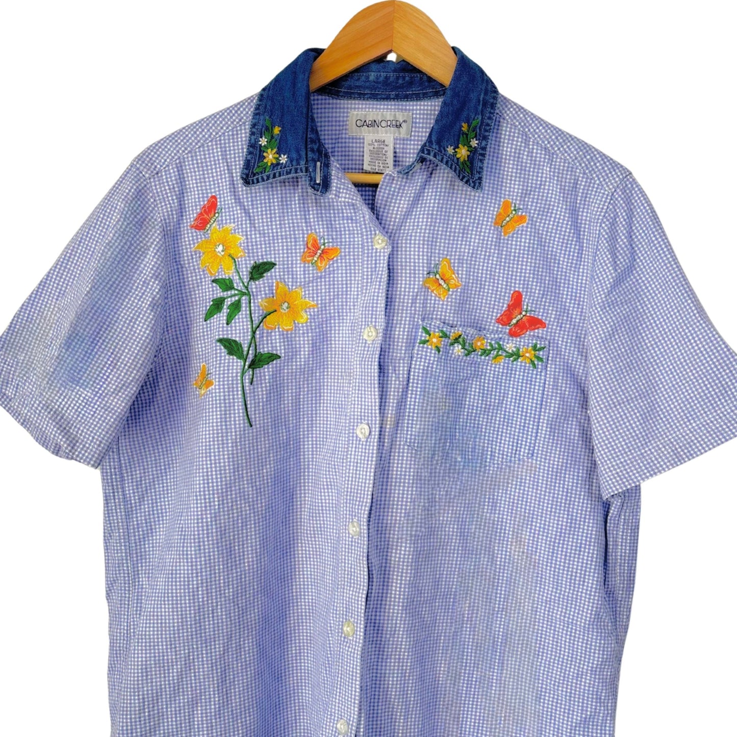 Gingham Butterfly Floral