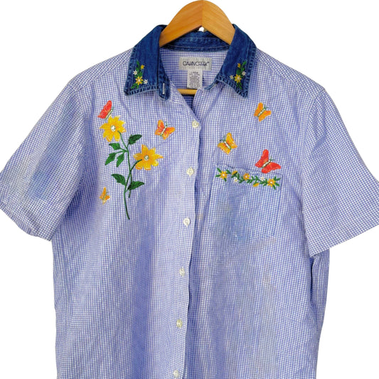 Gingham Butterfly Floral