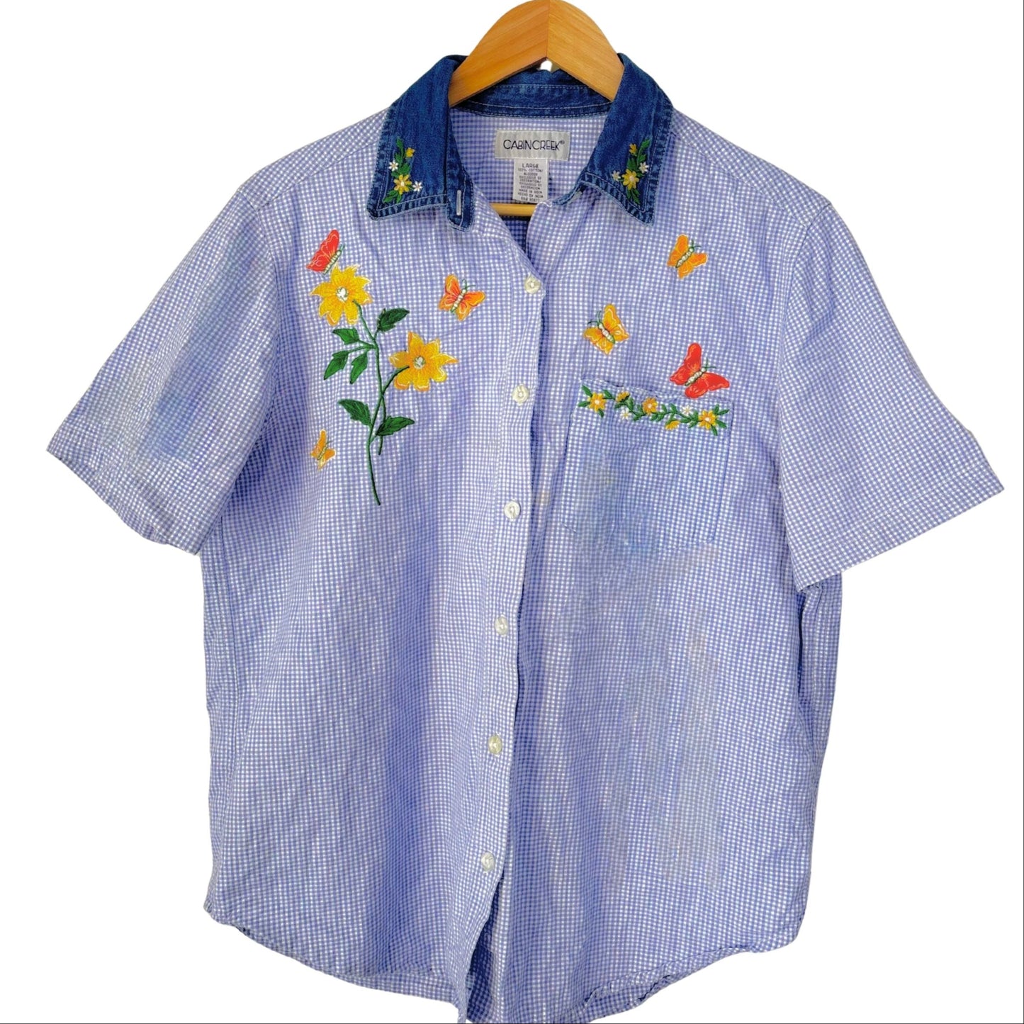 Gingham Butterfly Floral