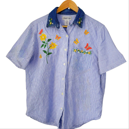 Gingham Butterfly Floral