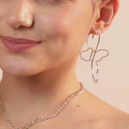 Wire Butterfly Earrings