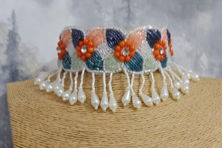 Beaded Choker with Earrings